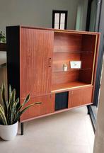 Prachtige vintage vitrinekast / barkast, Huis en Inrichting, Ophalen of Verzenden, Gebruikt, Midcentury, Met deur(en)