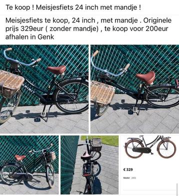 24 inch meisjesfiets - afhalen in Genk, Fietsen en Brommers, Ophalen, Zo goed als nieuw, 24 inch