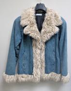 jeans vest met teddy, Kleding | Dames, Ophalen of Verzenden, Zo goed als nieuw, Maat 42/44 (L), Blauw