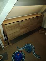 dressoir licht houten kleur afgewerkt met zwart metaal, Ophalen, Zo goed als nieuw, Metaal, Met deur(en)