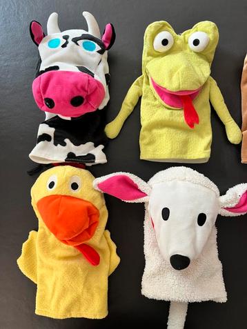 Set 8 grote handpoppen voor poppenkast beschikbaar voor biedingen