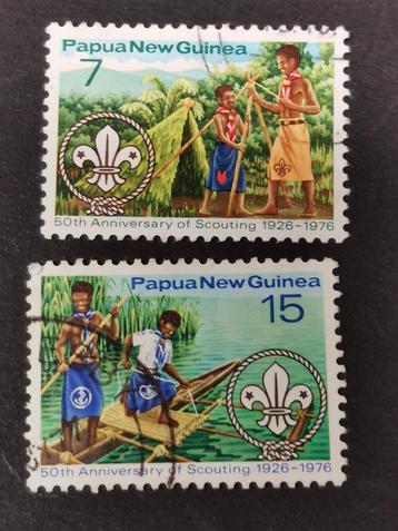 Papouasie-Nouvelle-Guinée 1976 - scouts, Enlèvement ou Envoi, Affranchi