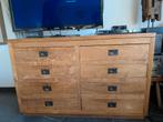Teak ladekast 8 lades – 125 cm – Boechout, Huis en Inrichting, Ophalen, Gebruikt, 100 tot 150 cm, 5 laden of meer