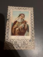 Filigraan devotieprent van St. Rosa Lima, uitgever L. Dopter, Envoi