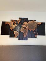 Wereldkaart canvas, Antiek en Kunst, Ophalen