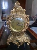 Horloge de table ancienne style rococo – dorure décorative, Enlèvement ou Envoi