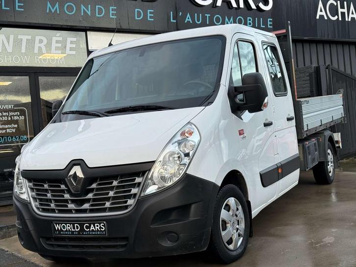 Renault Master 2.3 dCi L3 7PLACES BENNE BASCULANTE TVAC*BTWI, Auto's, Bestelwagens en Lichte vracht, Bedrijf, Te koop, Achteruitrijcamera