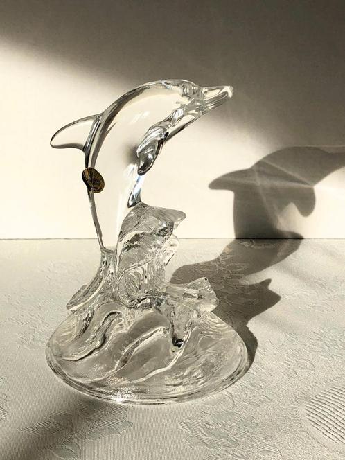 Mooie dolfijn Crystal d’Arques - 16 cm hoog, Antiek en Kunst, Antiek | Glaswerk en Kristal, Ophalen of Verzenden
