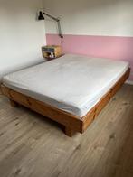 Massief houten bed 160 x 200cm, Enlèvement, Utilisé, 200 cm, Bois