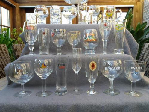 Bierglazen (lot B), Verzamelen, Glas en Drinkglazen, Zo goed als nieuw, Ophalen