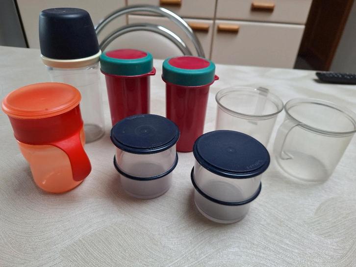 bekers van tupperware, Maison & Meubles, Cuisine| Tupperware, Blanc, Orange, Enlèvement