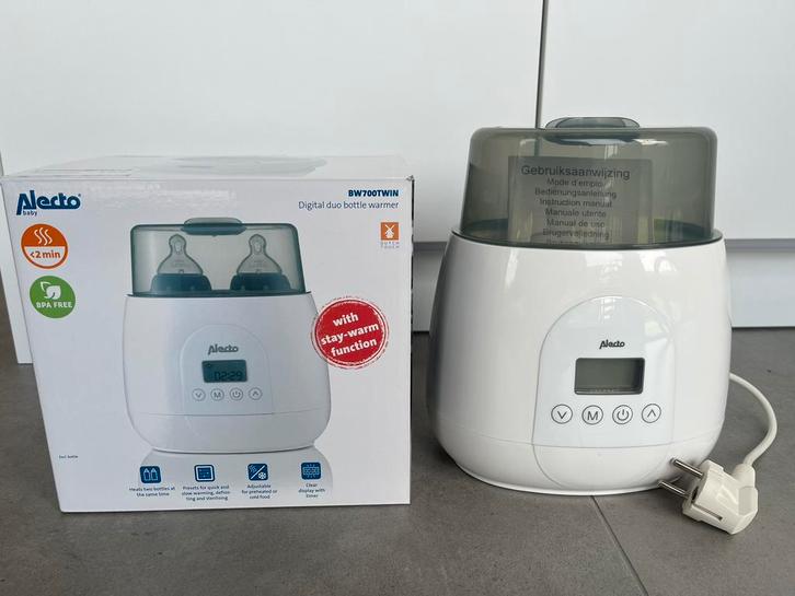 Alecto - Dubbele digitale Flessenwarmer 512w, Kinderen en Baby's, Babyvoeding en Toebehoren, Zo goed als nieuw, Ophalen of Verzenden