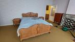 Chambre à coucher complète avec matelas, coiffeuse ..., Deux personnes, Enlèvement, Utilisé, Chêne massif
