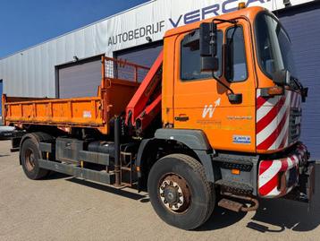 MAN ME18.250 *4x4-TIPPER+PALFINGER PK8500-BELGIAN TRUCK* beschikbaar voor biedingen