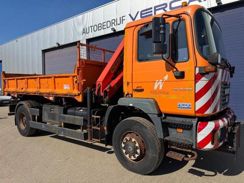 MAN ME18.250 *4x4-TIPPER+PALFINGER PK8500-BELGIAN TRUCK*, Auto's, Vrachtwagens, Bedrijf, 4x4, MAN, Diesel, Euro 3, Handgeschakeld