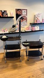 Roltafel/trolley met loupelamp, Ophalen