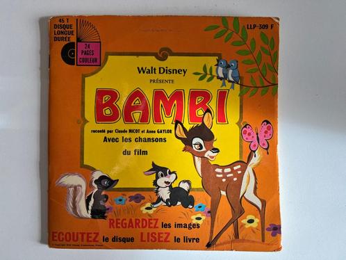 ② Livret Disney + Vinyle 45 tours - Bambi — Vinyles