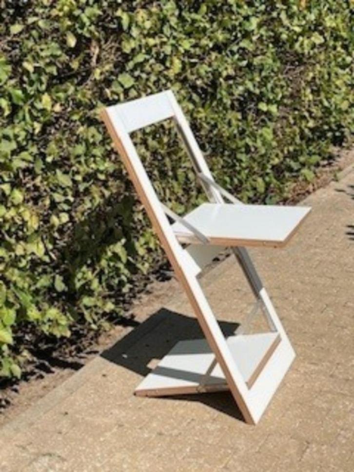 Fläps klapstoel - Malte Grieb, Huis en Inrichting, Stoelen, Gebruikt, Vier, Wit, Ophalen