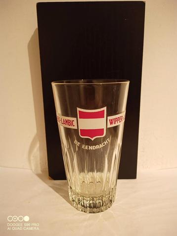 Ancien verre à bière peint Kriek - Lambic Wipper - Ale De Ee, Enlèvement ou Envoi, Comme neuf, Verre ou Verres, Autres marques