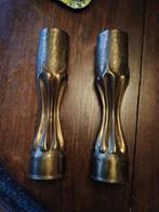 Twee koperen obussen, bewerkt tot sierobject, Ophalen of Verzenden, Koper