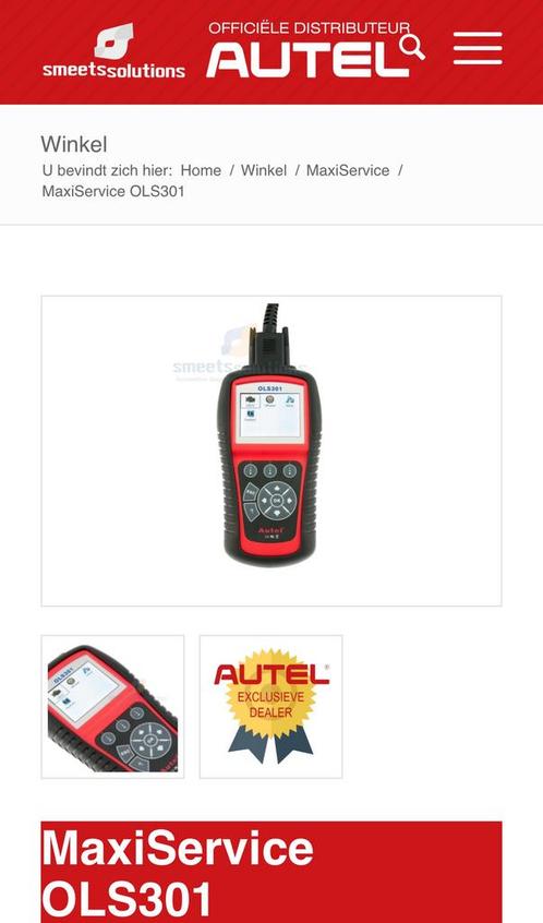 Autel uitlees- en reset tool onderhoudsbeurt, Doe-het-zelf en Bouw, Meetapparatuur, Zo goed als nieuw, Ophalen of Verzenden