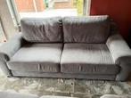 Grijze stoffen zetel, Ophalen, Gebruikt, Driepersoons, Stof