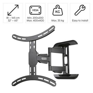 Support mural TV Hama Star XL – Inclinable et pivotant – 23" beschikbaar voor biedingen