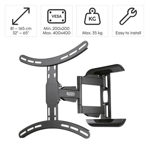 Support mural TV Hama Star XL – Inclinable et pivotant – 23", Audio, Tv en Foto, Televisiebeugels, Gebruikt, Ophalen