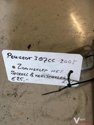 Peugeot 307 cc cabrio Zonneklep links met verlichting beschikbaar voor biedingen