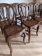 6 eiken stoelen met cannage, Antiek en Kunst, Antiek | Meubels | Stoelen en Sofa's, Ophalen