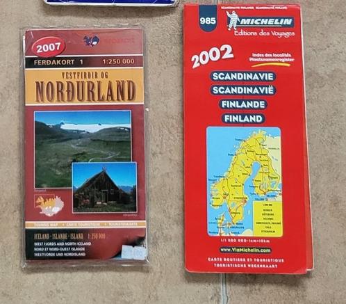 Cartes des pays nordiques et de l'Islande, Livres, Atlas & Cartes géographiques, Utilisé, Carte géographique, Europe autre, Envoi