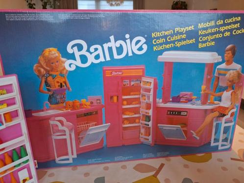 Vintage Barbie Kitchen playset 1990 in originele doos, Kinderen en Baby's, Speelgoed | Poppenhuizen, Gebruikt, Poppenhuis, Ophalen
