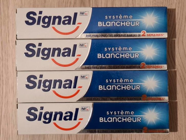 Signaaltandpasta White system/ Set van 4 buisjes, Handtassen en Accessoires, Uiterlijk | Mondverzorging, Nieuw, Tandpasta, Ophalen