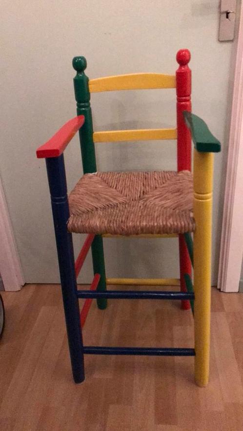 Kinderstoelbank jaren 80 vintage schilderij, Kinderen en Baby's, Kinderstoelen, Zo goed als nieuw