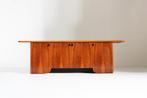 Vintage Italiaans dressoir van Luigi Saccardo 1980s, Ophalen of Verzenden, 200 cm of meer, Kersenhout, 25 tot 50 cm