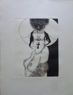 JEF VAN TUERENHOUT / NAAKTE KONINGIN / ZW-W ETS / 65x50cm, Ophalen of Verzenden