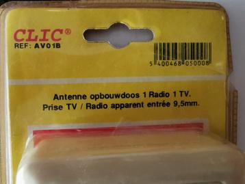 Antenne opbouwdoos. Nieuw in verpakking. beschikbaar voor biedingen