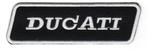 Patch Ducati long noir - 120 x 35 mm, Neuf