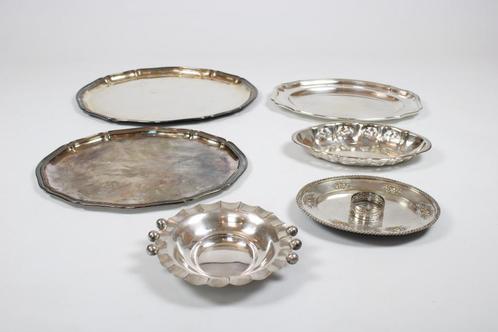 un lot de 6 plats en métal argenté, Antiquités & Art, Antiquités | Services (vaisselle) pièces, Enlèvement ou Envoi