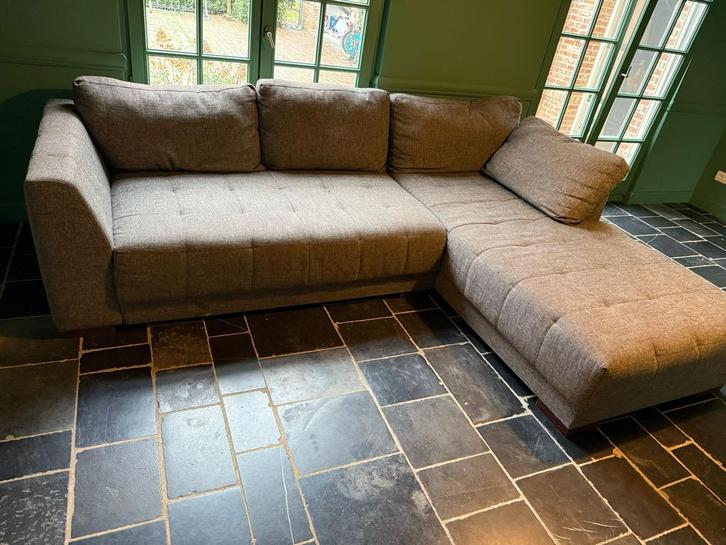 Hoekzetel met longchair rechts, Huis en Inrichting, Zetels | Complete zithoeken, Gebruikt, Ophalen