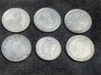 Belgische set van 6 zilveren munten, Postzegels en Munten, Ophalen of Verzenden, Zilver, Zilver