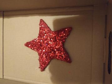 nieuwe grote rode glitter ster voor kerst beschikbaar voor biedingen