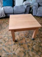 Salontafel massief eiken super sterk op wieltjes, Huis en Inrichting, Tafels | Salontafels, Ophalen