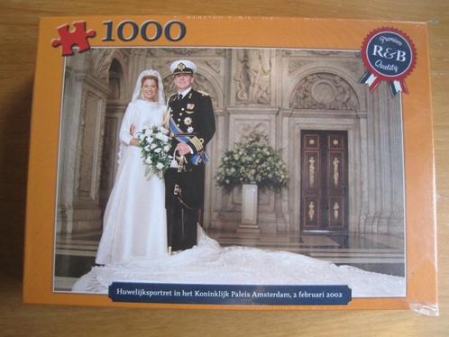 01 NIEUW! puzzel huwelijksportret van de koning en koningin, Hobby en Vrije tijd, Overige Hobby en Vrije tijd, Nieuw, Ophalen of Verzenden