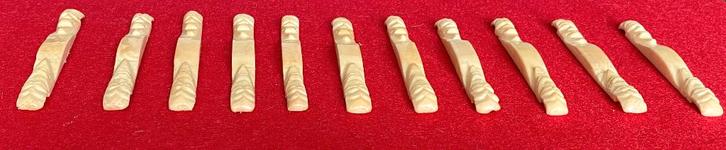 11 oude messenhouders uit 1920-30, Antiek en Kunst, Antiek | Woonaccessoires, Ophalen of Verzenden