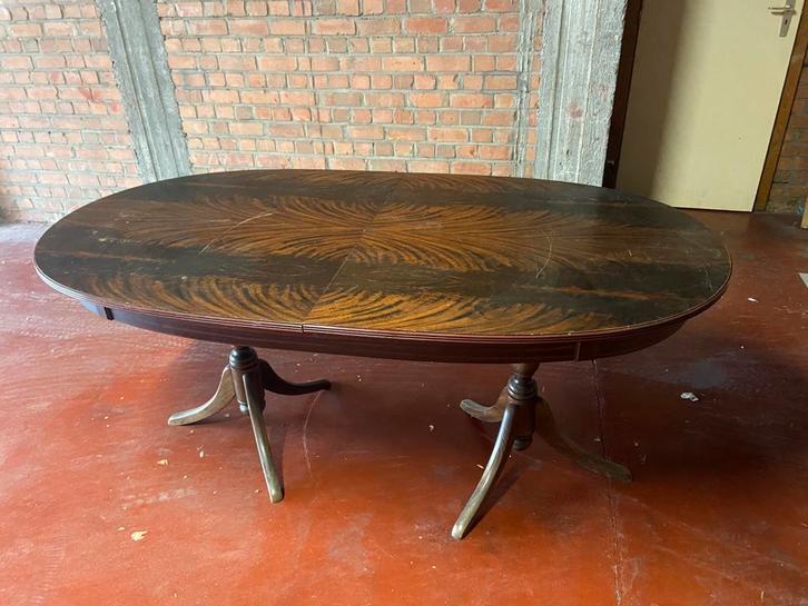 Klassieke uitschuifbare eettafel (Regency-stijl) – Mahonie, Maison & Meubles, Tables | Tables à manger, Utilisé, Enlèvement