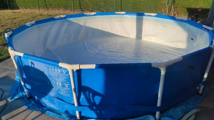 Intex Metal Frame Zwembad - Opzetzwembad - 366x76 cm, Tuin en Terras, Zwembaden, Gebruikt, Opzetzwembad, Minder dan 80 cm, 200 tot 400 cm