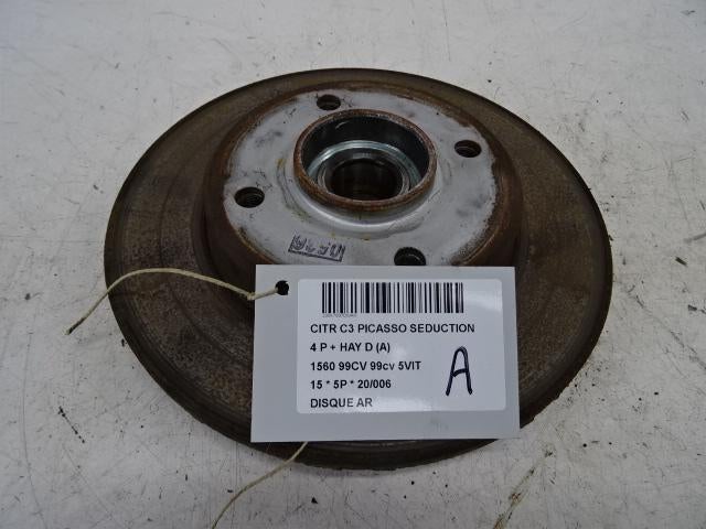 REMSCHIJF ACHTER Citroën C3 Picasso (SH) (01-2009/10-2017), Gebruikt, Citroën