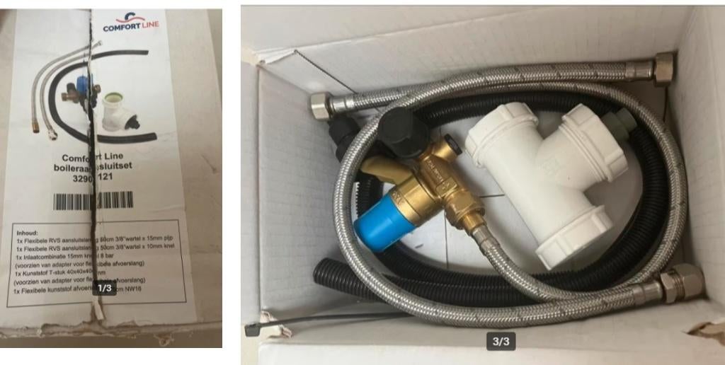 kit de raccordement de chaudière plombier, Bricolage & Construction, Enlèvement, Neuf, Élément