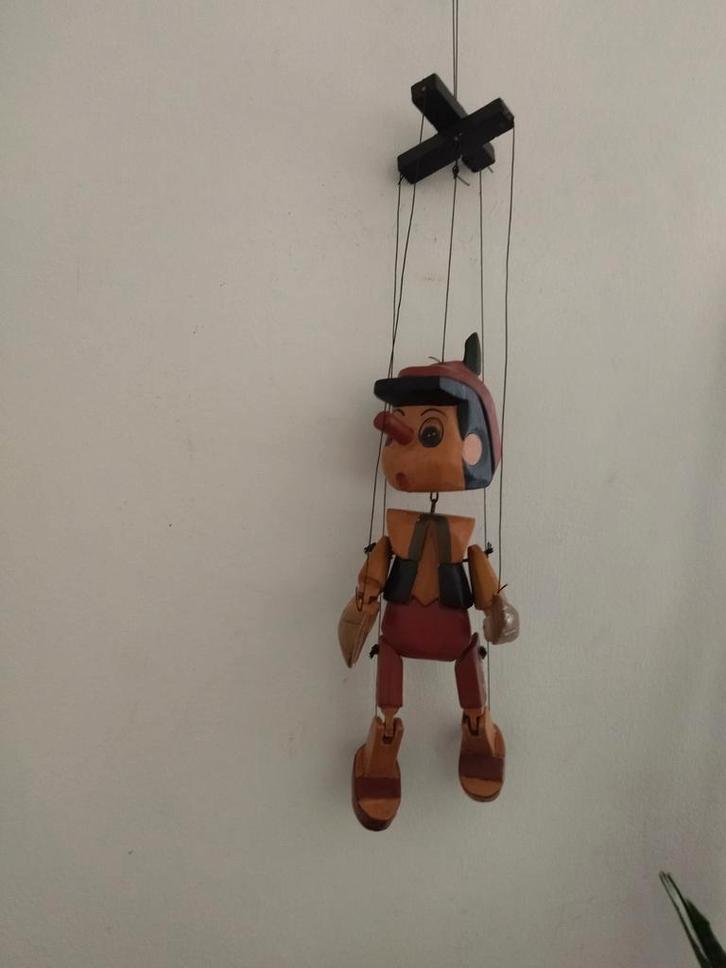 Zeldzame vintage Pinocchio-pop in uitzonderlijke staat - 35, Antiek en Kunst, Antiek | Speelgoed, Ophalen of Verzenden